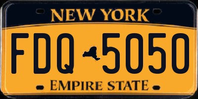 NY license plate FDQ5050