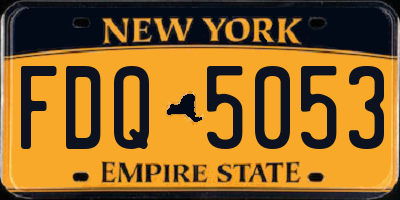 NY license plate FDQ5053