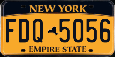 NY license plate FDQ5056
