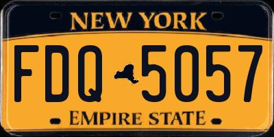 NY license plate FDQ5057