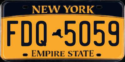 NY license plate FDQ5059