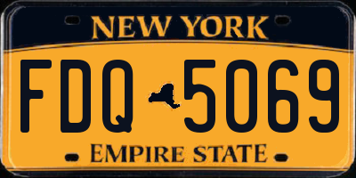 NY license plate FDQ5069