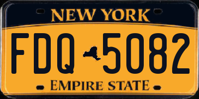 NY license plate FDQ5082