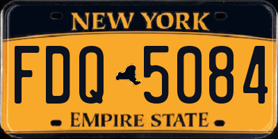 NY license plate FDQ5084