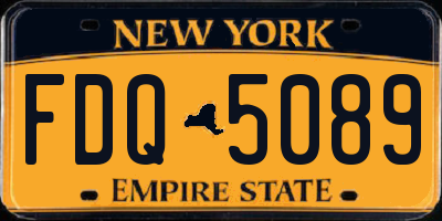 NY license plate FDQ5089