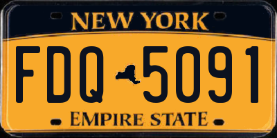 NY license plate FDQ5091