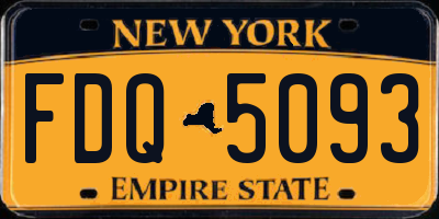 NY license plate FDQ5093