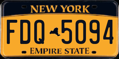 NY license plate FDQ5094