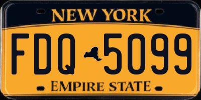 NY license plate FDQ5099