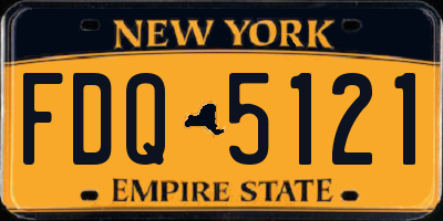 NY license plate FDQ5121