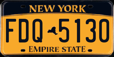 NY license plate FDQ5130