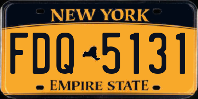 NY license plate FDQ5131
