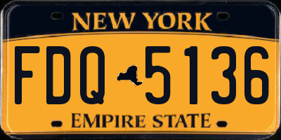 NY license plate FDQ5136