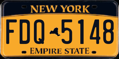 NY license plate FDQ5148