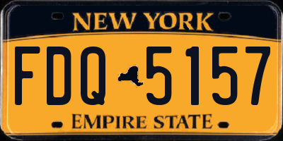 NY license plate FDQ5157