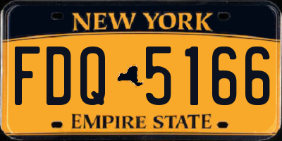 NY license plate FDQ5166