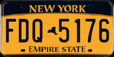 NY license plate FDQ5176