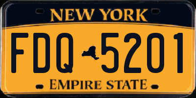 NY license plate FDQ5201