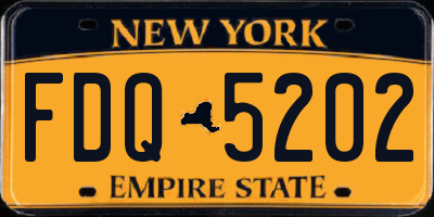 NY license plate FDQ5202