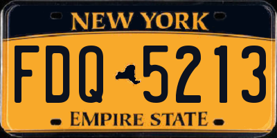 NY license plate FDQ5213