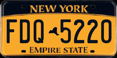 NY license plate FDQ5220