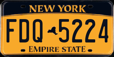NY license plate FDQ5224