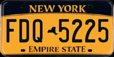 NY license plate FDQ5225