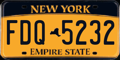 NY license plate FDQ5232