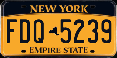 NY license plate FDQ5239