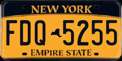 NY license plate FDQ5255