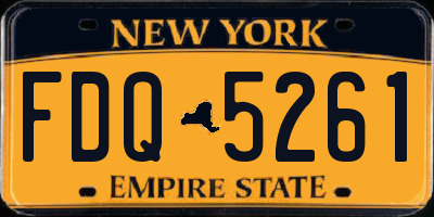 NY license plate FDQ5261