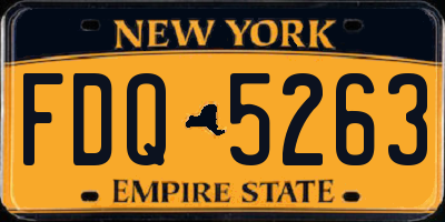 NY license plate FDQ5263