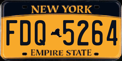 NY license plate FDQ5264