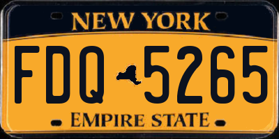 NY license plate FDQ5265