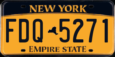 NY license plate FDQ5271