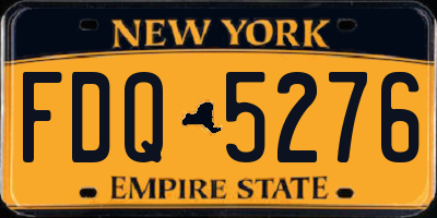 NY license plate FDQ5276