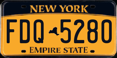 NY license plate FDQ5280