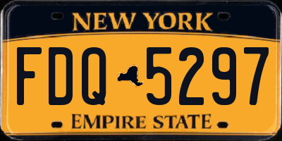 NY license plate FDQ5297