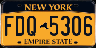 NY license plate FDQ5306