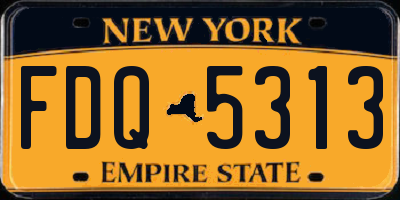 NY license plate FDQ5313