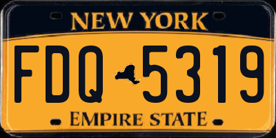 NY license plate FDQ5319