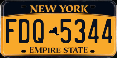 NY license plate FDQ5344