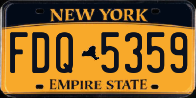 NY license plate FDQ5359