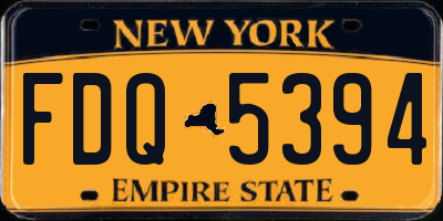 NY license plate FDQ5394