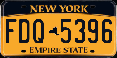 NY license plate FDQ5396