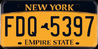 NY license plate FDQ5397