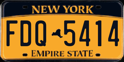NY license plate FDQ5414
