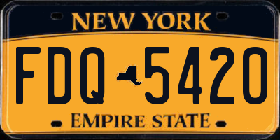 NY license plate FDQ5420