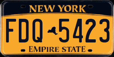 NY license plate FDQ5423