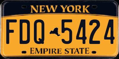 NY license plate FDQ5424